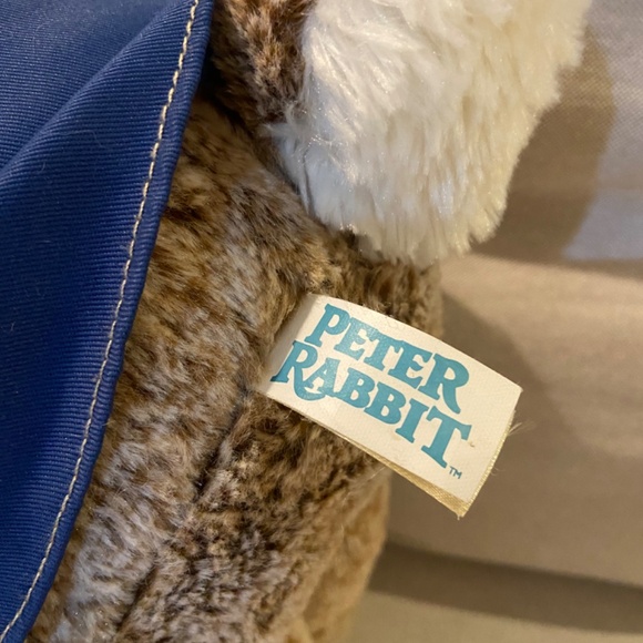 Peter Rabbit Plush Stuffed Animal  Beatrix Potter  Brown  Blue Jacket 22 ‘´ - Picture 3 of 5